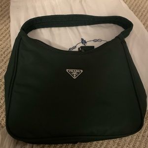 AUTHENTIC PRADA NYLON ARMY GREEN HANDBAG